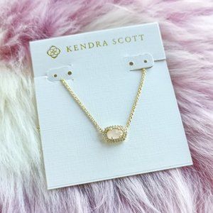 Gold Chelsea Rose Quartz Pendant Necklace